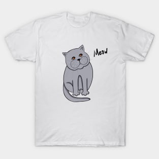 Dreamy cat with orange eyes T-Shirt